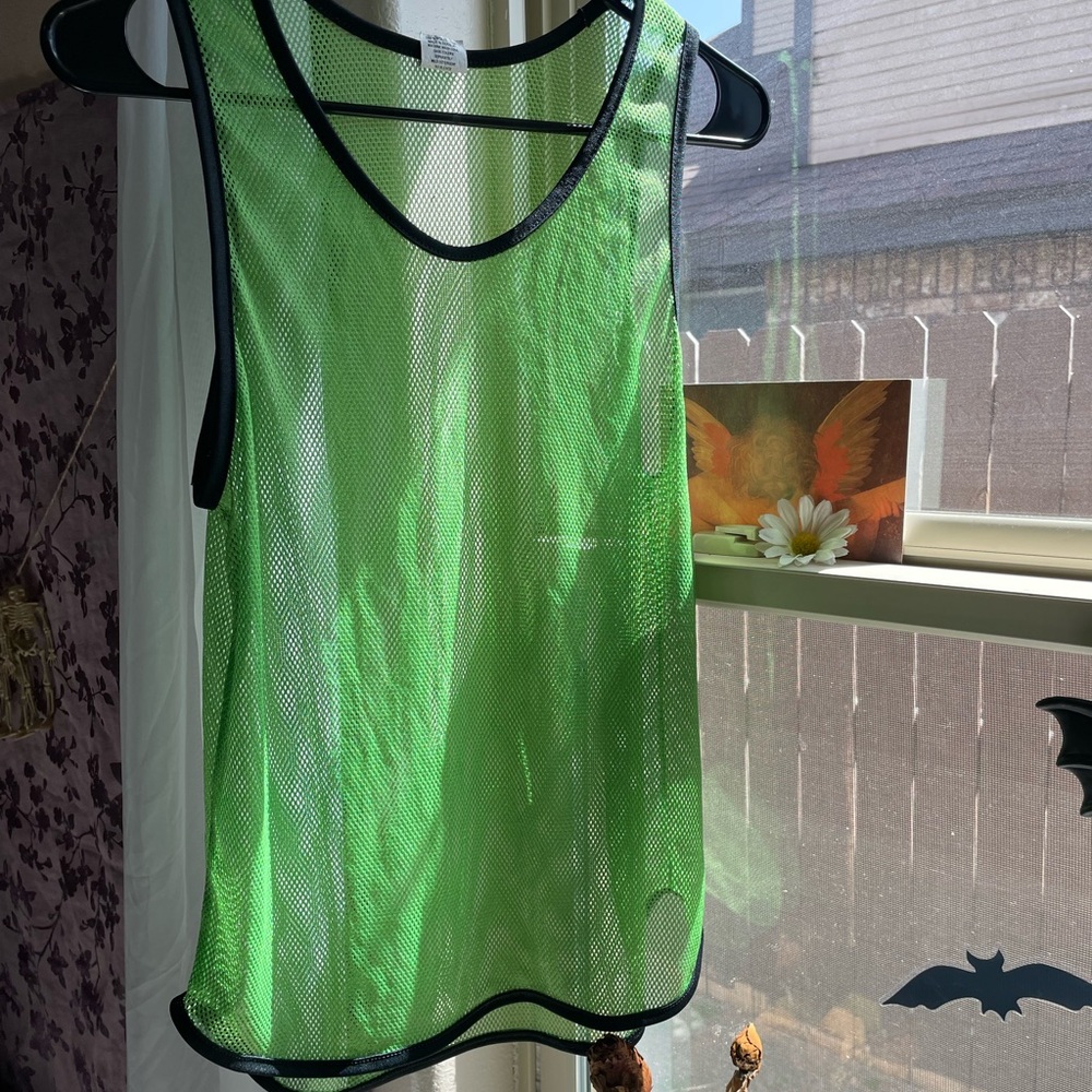 Nova Athletic Mesh green lightweight muscle tank